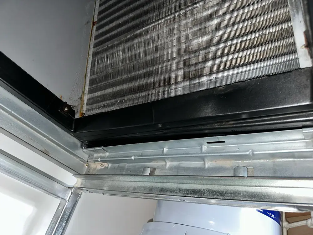 Evaporator Coil Area after service