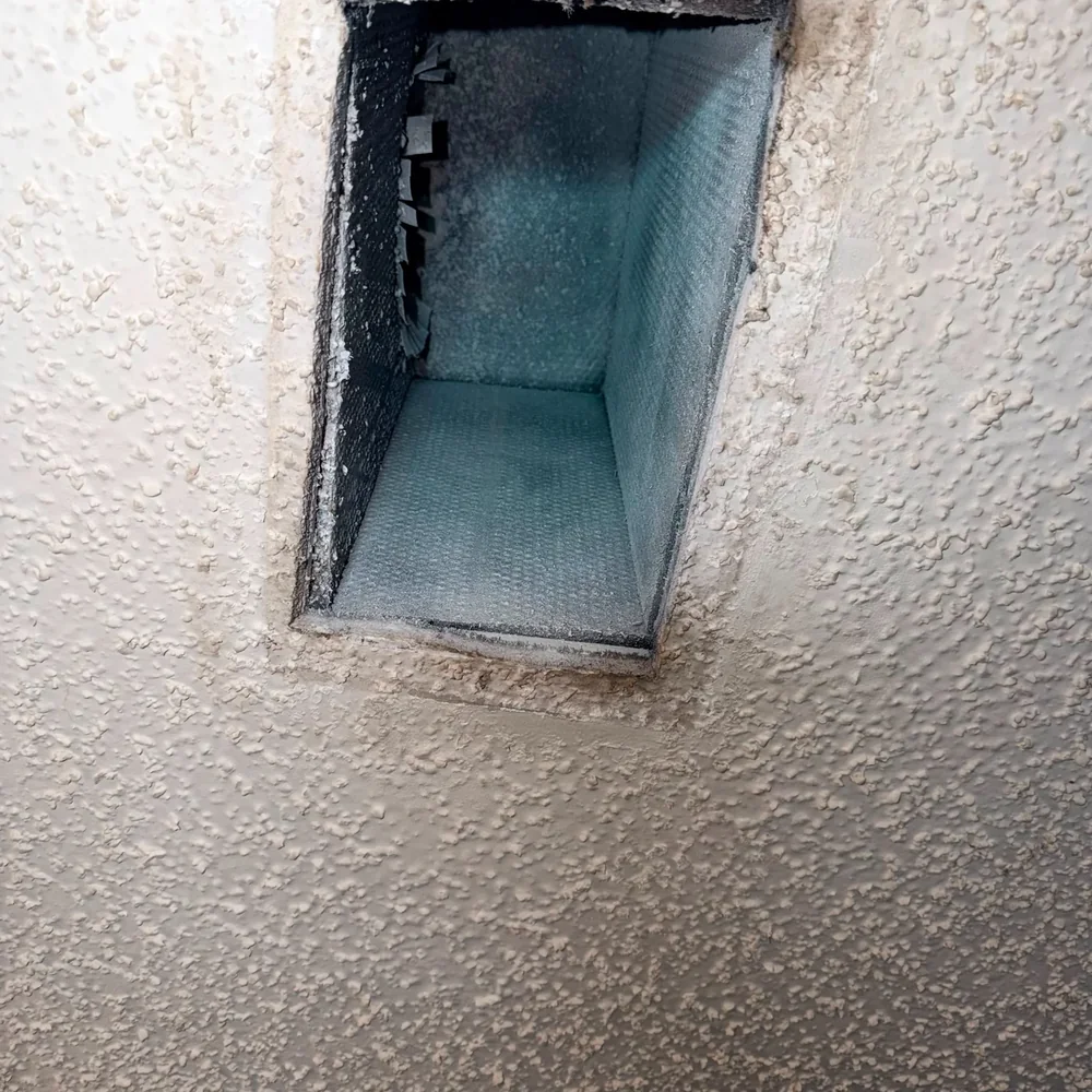 Supply Register Interior after cleaning